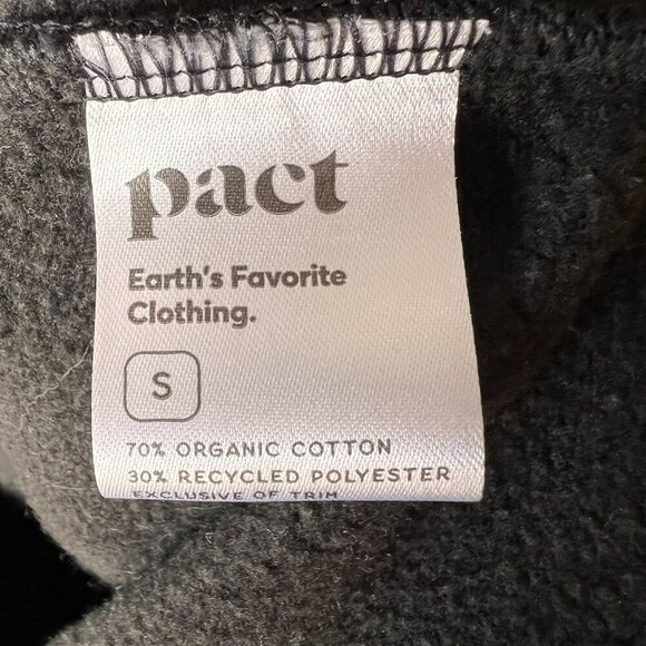 Pact Dress Womens Size Small Black Courtside Sweatshirt Organic Cotton Pockets - Picture 14 of 16